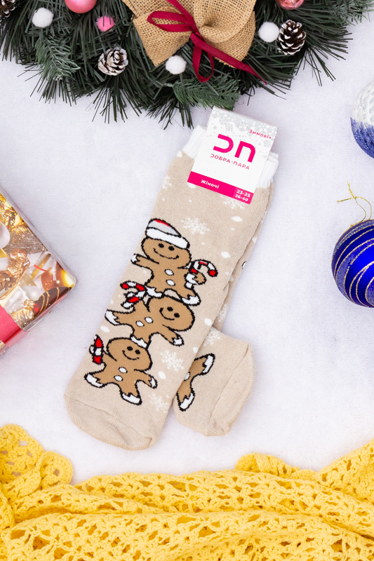 Шкарпетки жіночі "Новорічні" (зима) високі